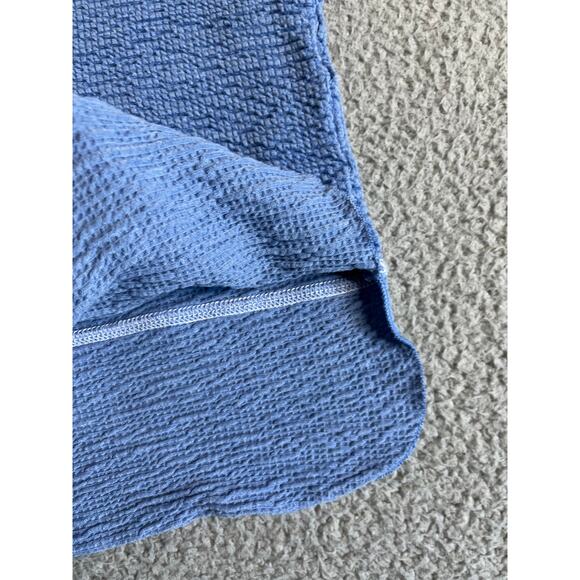 Sno Skins Top Medium Oversized Contrast Stitch Knit Breathable Blue Boxy Beach - Picture 3 of 13
